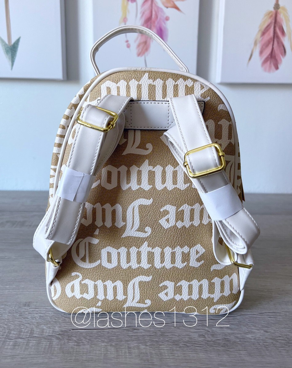 Juicy Couture Hang Around Backpack, NWT JUICY COUTURE Bag Hang Around Backpack - Beige Sand Logo | eBay main image 3