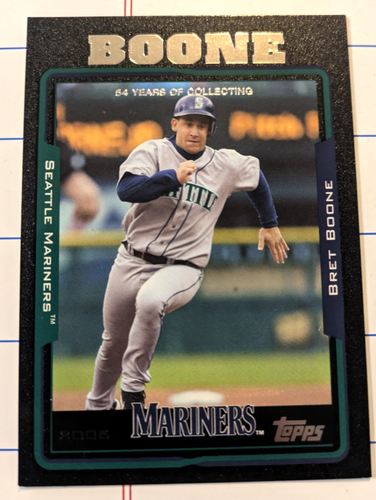 2005 Topps Black Bret Boone Seattle Mariners #90 Serial #44 /54 SSP