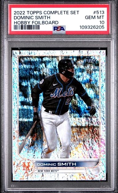 2022 Topps Complete Hobby Foilboard #513 Dominic Smith Mets /390 PSA 10 POP 1