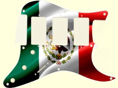 Pickguard Custom to fit Fender Stratocaster Graphic HHH 11 Hole Flag Mexico