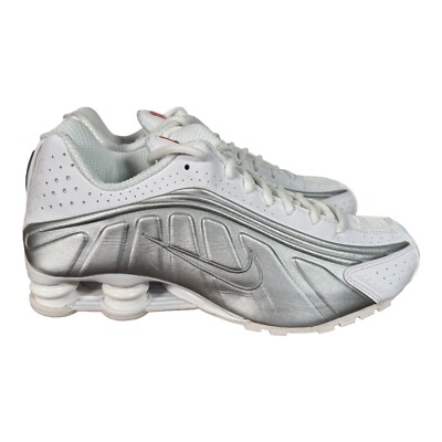 Nike Shox R4 White Metallic Silver 2024 AR3565-101 Womens Size 9.5