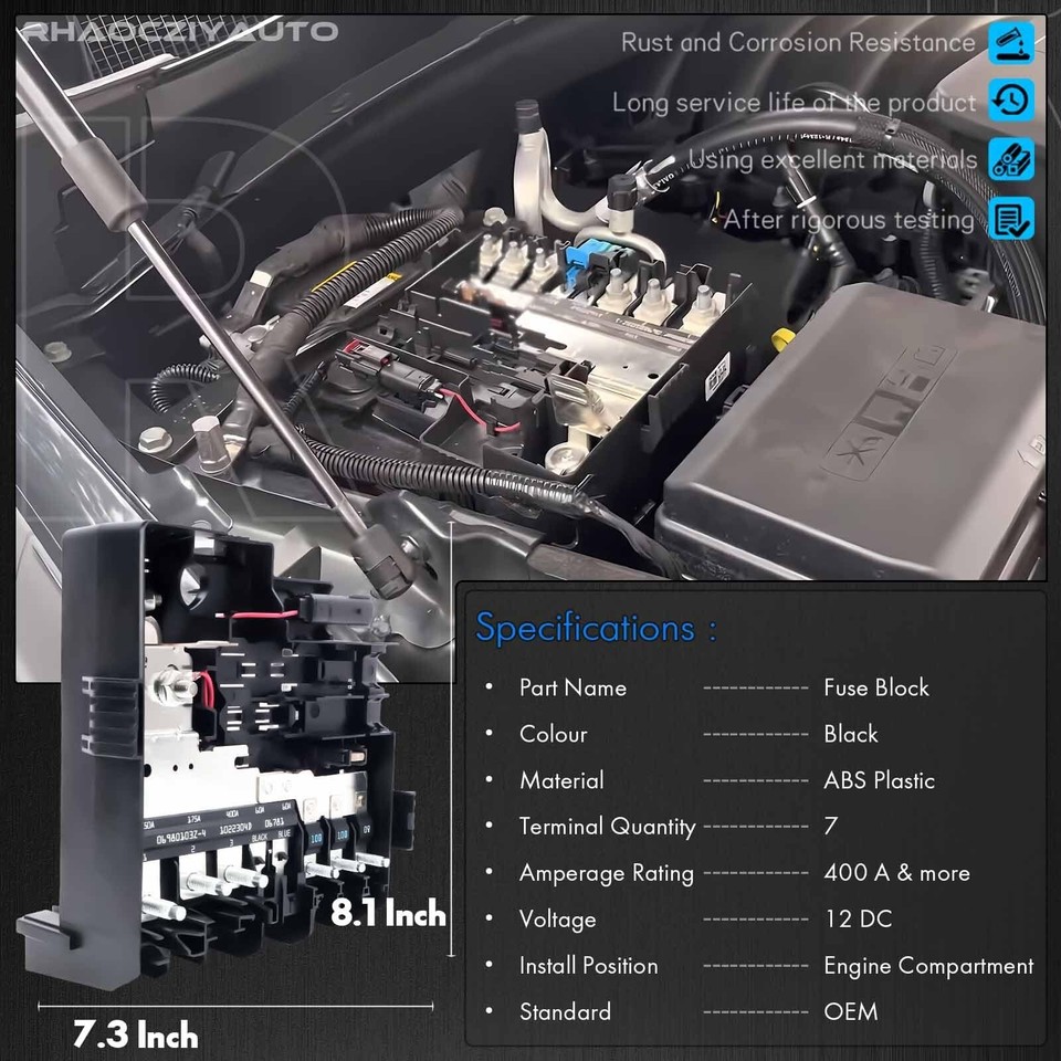 Distribution Engine Battery Distribution Engine Compartment Fuse Block Box Fit for 2019 ...