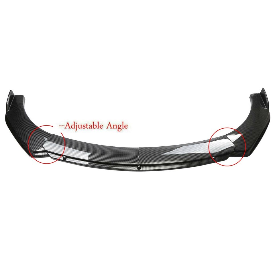 Carbon Fiber Look Front Bumper Lip & Strut Rods – For Acura TL 2008–2014
