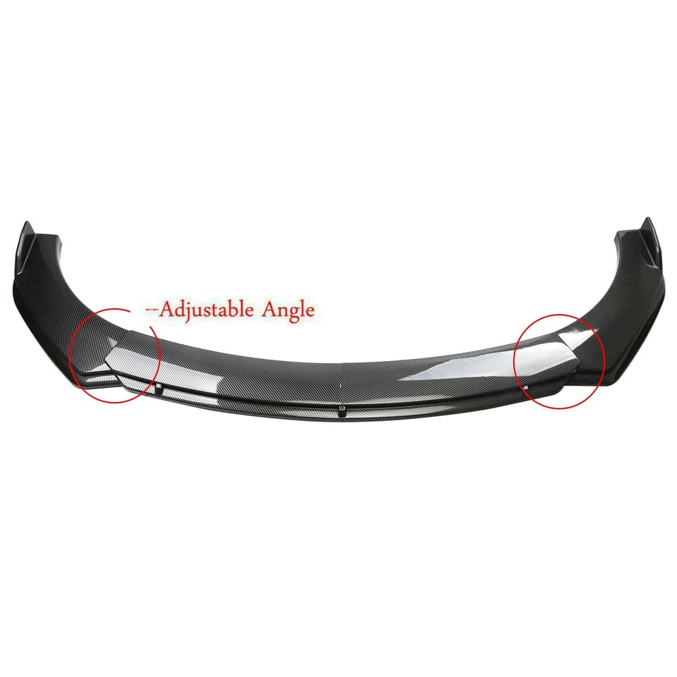 Kits de carrocería divisor de labios delanteros de auto con aspecto de fibra de carbono + varillas de puntal para Nissan 300ZX Foto 3 de 4