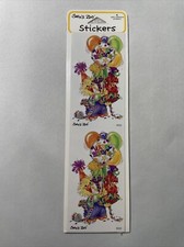 Vintage Suzy  s Zoo Suzy Ducken Happy Birthday 4 Large Stickers New In Package