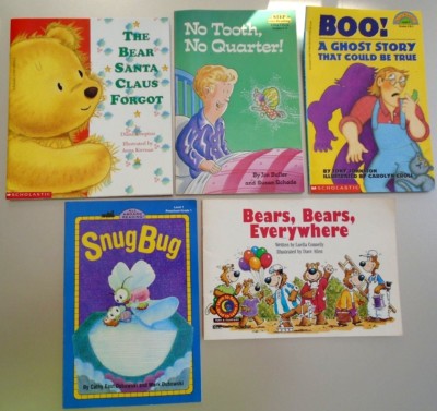 Set of 5 Children's Paperback Books The Bear Santa Claus Forgot, Snug Bug & More