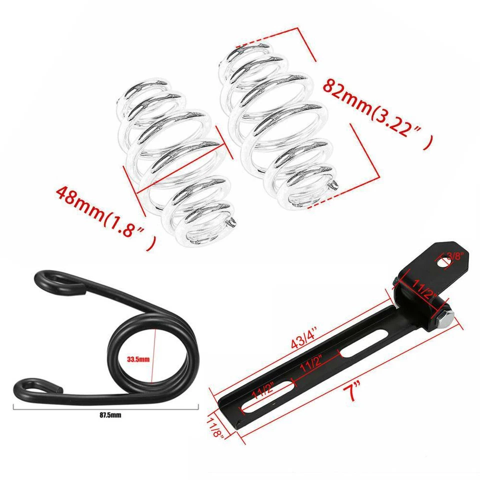 For Harley Heritage Softail Springer Fatboy Bobber Motorcycle Spring Solo Seat - Изображение 3 из 4