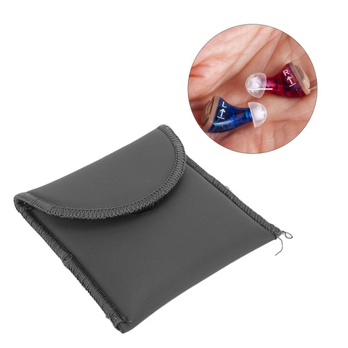 Hearing Aid Pouch PU Leather Portable Pocket Size Hearing Amplifier Carrying S& - Picture 4 of 12
