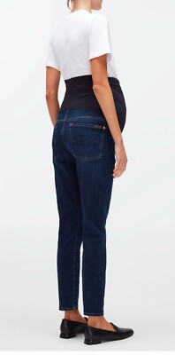 For All Mankind straight Maternity Slim Illusion Luxe Starlight