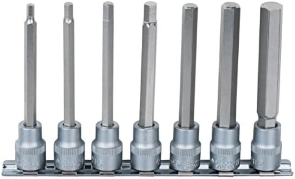 Kit 7 Giraviti a Bussola KS Tools 922.3897 Lunghi 3/8 per Esagono Incassato