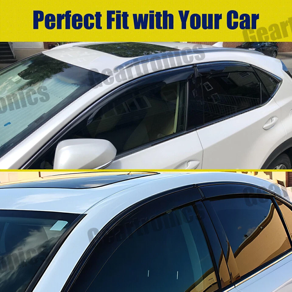 Deflector protector de lluvia de ventilación para visera de ventana para Lexus IS250 IS350 ISF 2006-2012 sedán Foto 4 de 4