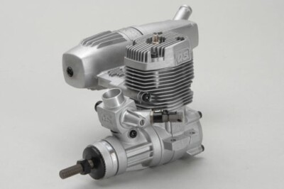 OS Motor MAX 55AX, mit 40K Vergaser und E-3070 Schalldämpfer für RC Modellflugzeuge.
