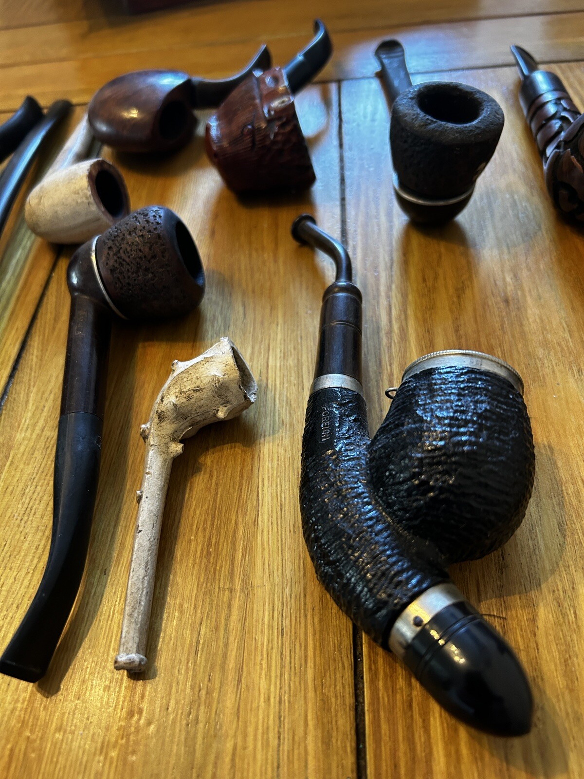 vintage smoking pipes job lot Including Pipe Stand eBay