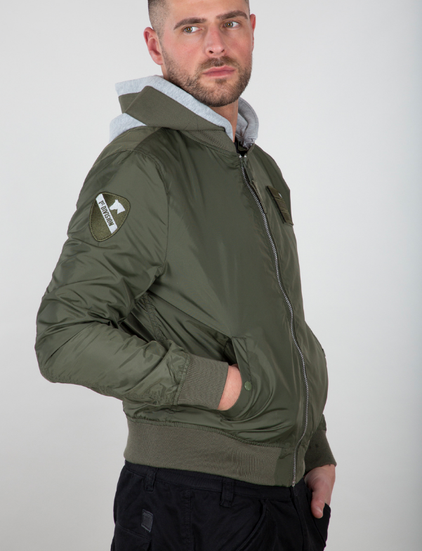 Alpha Industries MA-1 TT Hood Custom 126117/142 Dark Olive Alpha Industries MA-1 TT Hood Custom 126117/142 Dark Olive