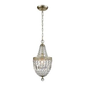 Crystal Mini Chandelier Pendant French Country Vintage Style Light