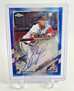 2021 Topps Chrome Rookie Blue Wave Refractor /150 Cristian Pache #RA-CP Auto RC