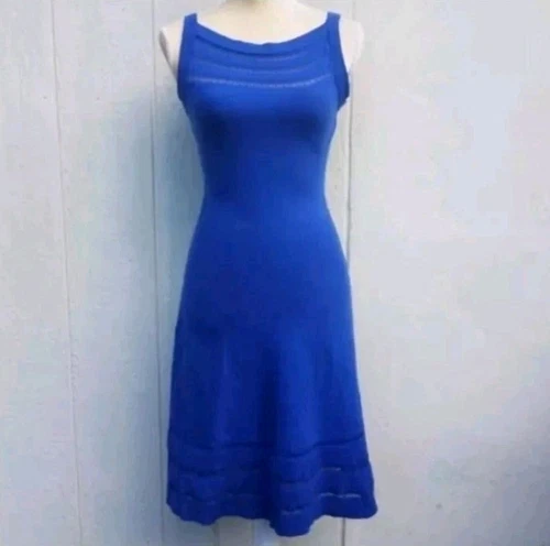 kate spade abito in maglia elasticizzato senza maniche blu wmns tg xs(2)