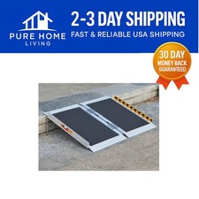 Durable 2FT Folding Wheelchair Ramp - Ensure Accessibility at Home with Safety