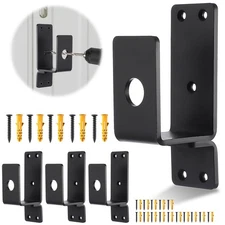 4 Pack Heavy Duty Steel Door Barricade Brackets for 2x4 Lumber - Home, Barn, ...