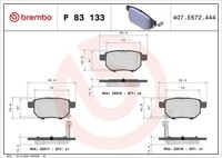 Brembo Bremsbelagsatz, Scheibenbremse Hinterachse U.A. FüR Lexus, Toyota