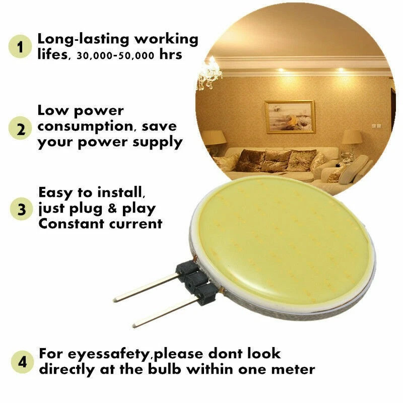 G4 LED COB 4W 5W 7W 12W Birne Sockel Leuchtmittel Warmweiß Kaltweiß DC 12V - Bild 3 von 4