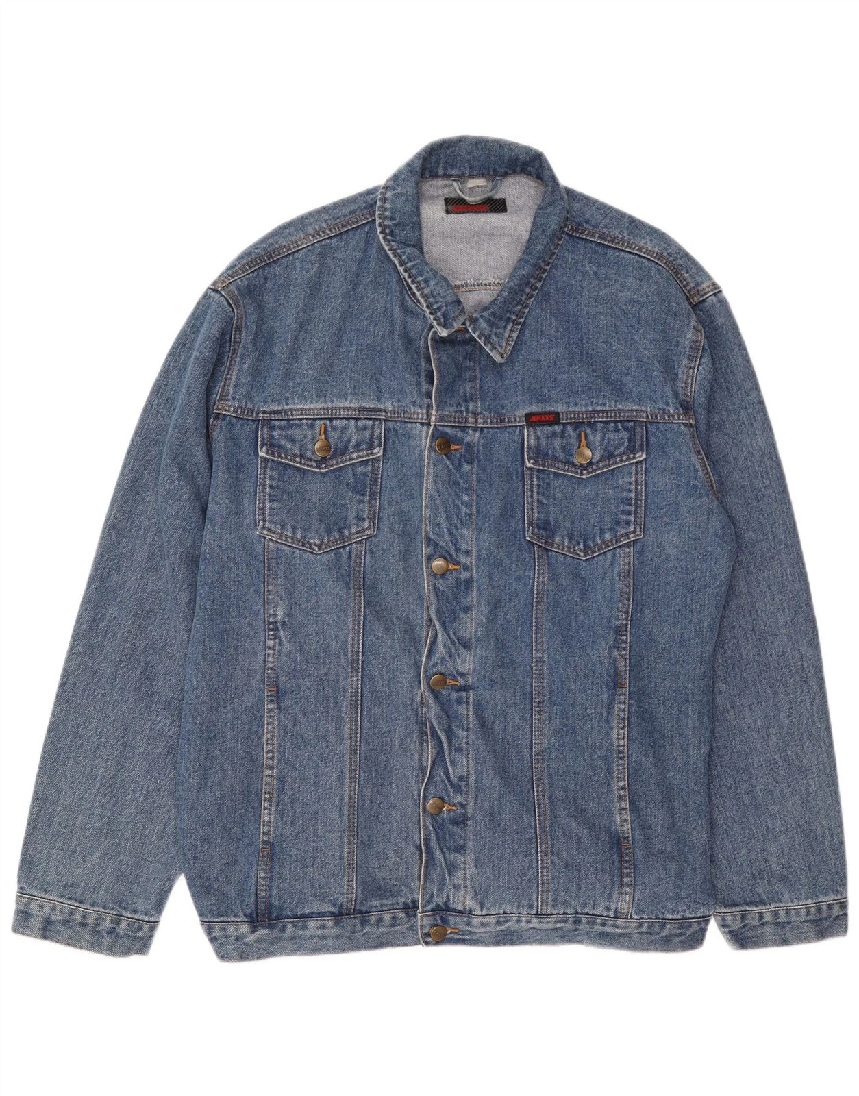 Jeaxxs Mens Denim Jacket UK 42 XL Blue Cotton DS01