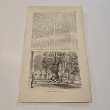 Courtyard Of The King's Palace Bangkok Thailand c. 1870 Engraving (390)