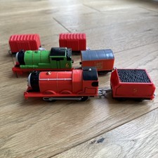 2013 6pc Thomas  Friends Percy  James w/ Cargo Motorized Trains Trackmaster