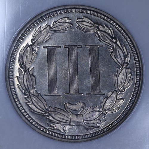 1869 Three Cent Nickel - 3CN NGC PR65 - Cool Coin! - Picture 4 of 4