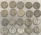 $10 1951-1963 Franklin Half-Dollars - 90% Silver 20-Coin Roll - Silver Bullion