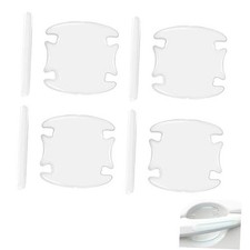 8PCS Car Door Handle Protector, Transparent Handle Bowl Scratch Protector, Car