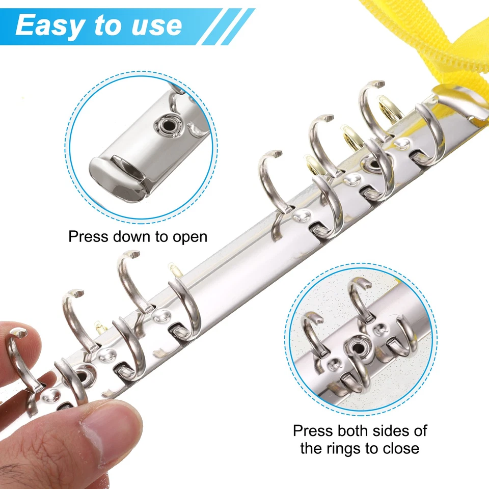 Soft PVC A7 Bling Clear Binder Cover with Zipper, Blue - Image 4 of 4