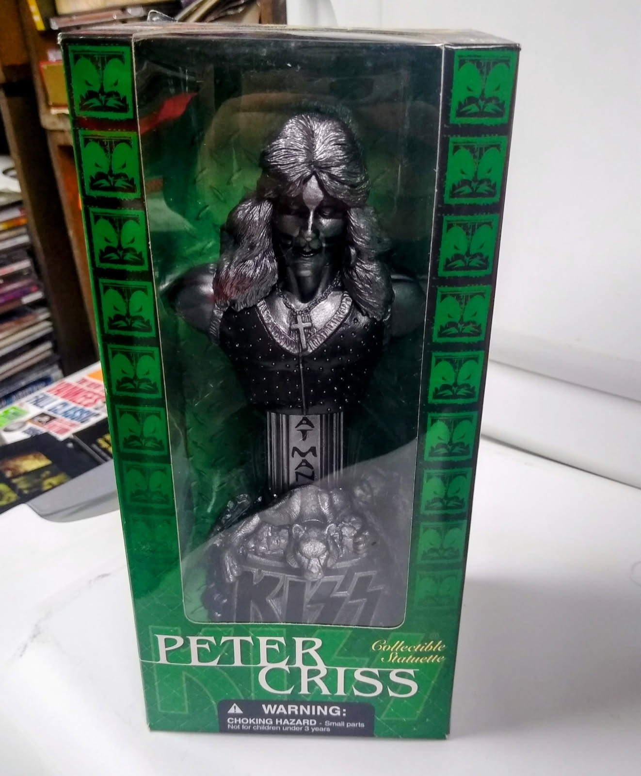 KISS 4pc METALLIC SILVER Collectible Statuettes Busts NIB Rare Variant Set