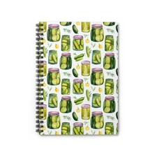 Pickle Jar Spiral Notebook, Pickle Lovers Gift