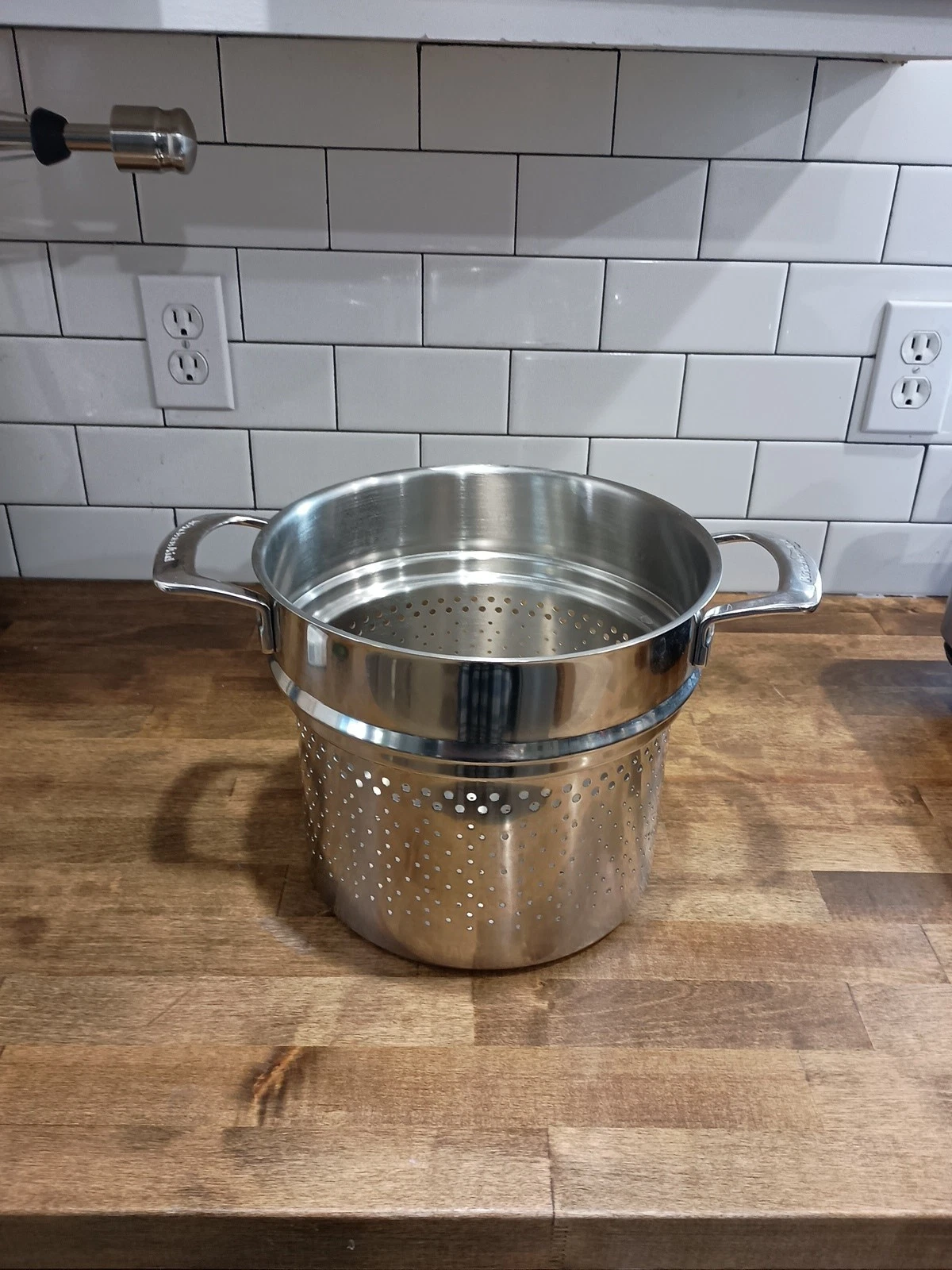 KitchenAid Strainer Stainless Steel Steamer Basket Pasta Insert Colander 8.5X10"