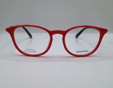 Diesel DL5393-H 066 Red Plastic Round Optical Eyeglasses Frame 51-18-145 5393-H