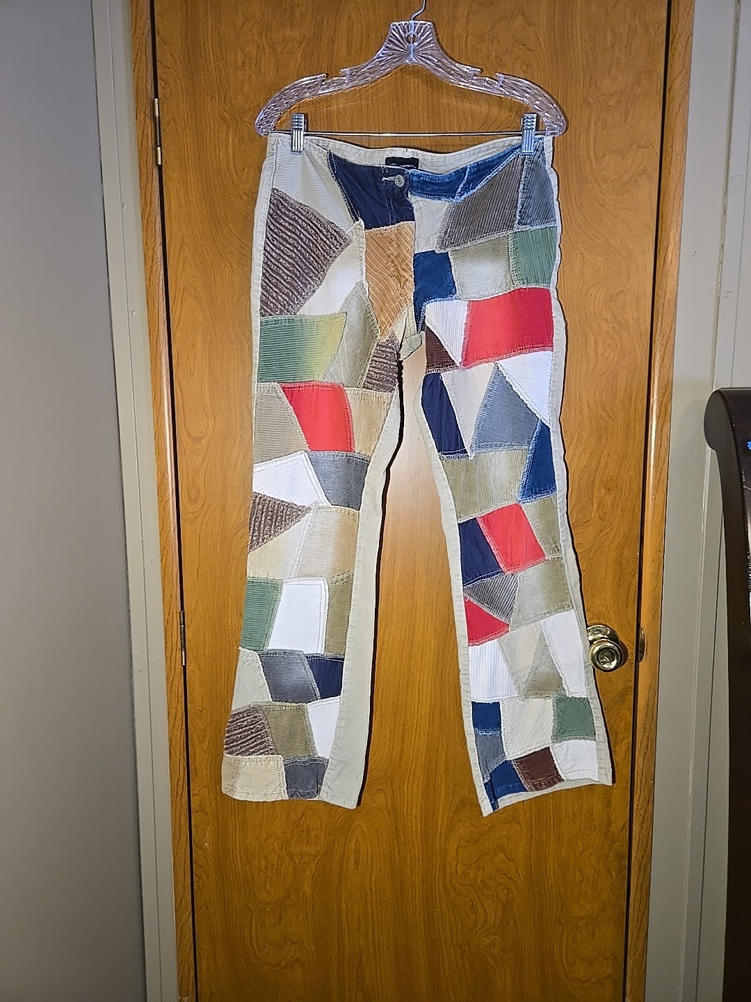 vintage No Boundaries RARE patchwork corduroy pan… - image 1