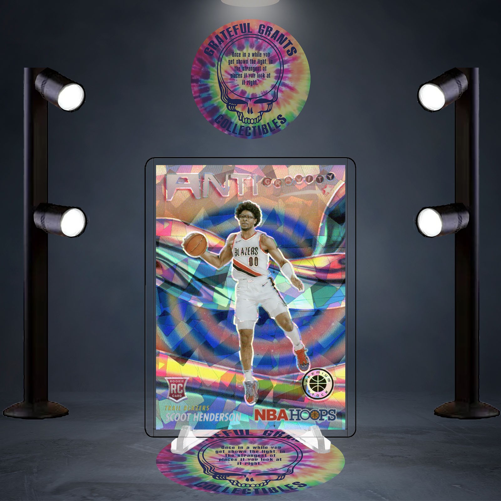 2023 Panini Hoops Premium Stock Anti Gravity #9 Scoot Henderson - Blue Ice /99