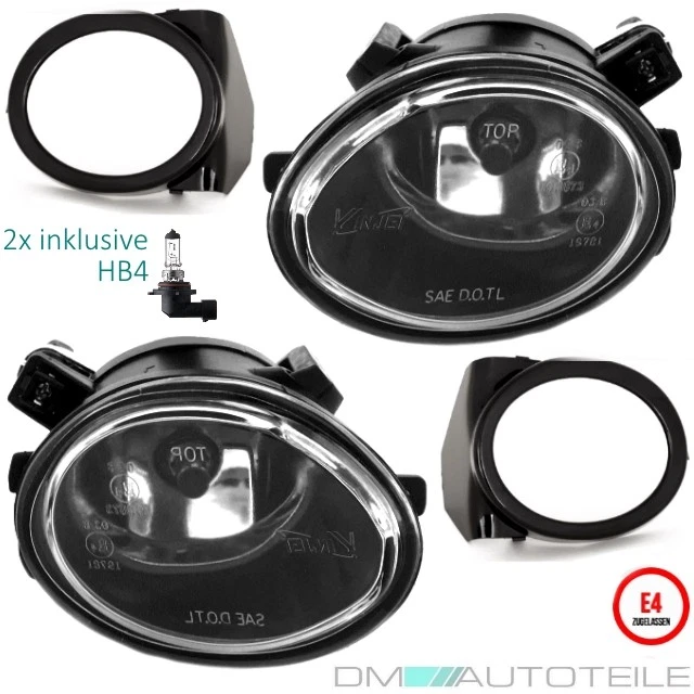 Nebelscheinwerfer Klarglas passt für BMW E46 E39 M Paket M3 M5 Rechts Links HB4 - Bild 2 von 4
