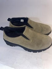 Lands  End Womens Size 8M Tan Suede Slip On Shoes Casual Comfort Loafers