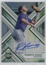 2018 Panini Elite Extra Edition Emerald Auto 18/25 Roberto Ramos #163 Auto s3g
