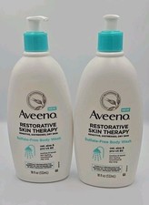 Lot of 2 Aveeno Restorative Skin Therapy Body Wash Sulfate Free 18 fl oz