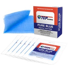 TCP Global - Pure Blue Superior Tack Cloths - Tack Rags Box of 6 - Automotive