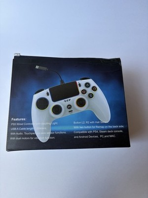 RGB Wired Controller For PS5/PS4 And PC With Hall Effect Joystick GUOC Black