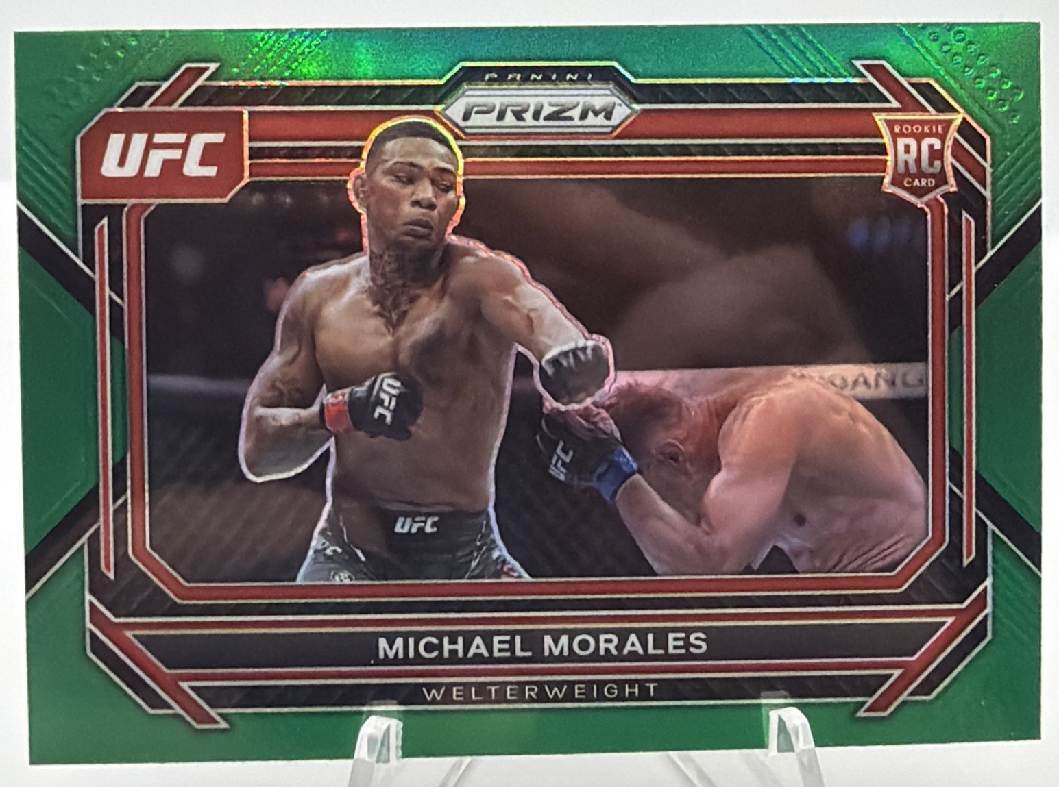 2023 Panini Prizm UFC - Michael Morales #97 Green Prizm (RC)