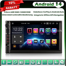 128 GB 8 core DAB+ Android 14 doppio din autoradio GPS navigatore BT per Nissan CarPlay