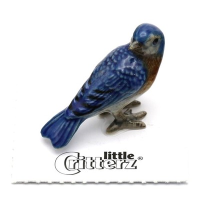 Little Critterz Bird - Eastern Bluebird ''Melody'' - Miniature Porcelain Figurine