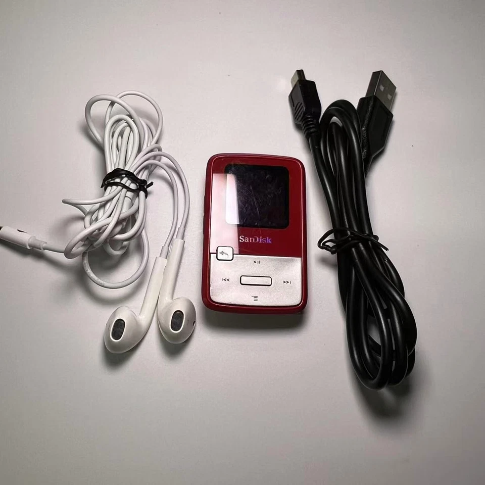 Reproductor multimedia digital SanDisk Sansa Clip Zip (4 GB) MP3 y paquete de cable usado Foto 4 de 4