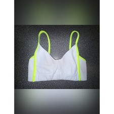 Five Dancewear Bra Top White/Neon Yellow Size Adult X-Small  read below 
