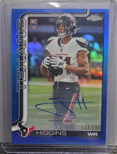 Topps 2025 Chrome Football Jayden Higgins Rookie Auto Houston Texans #143/150